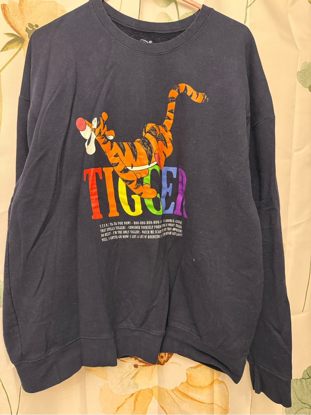 Tigger Graphic Crewneck Sweatshirt - navy